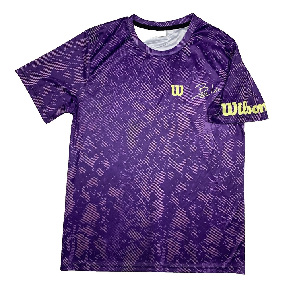 Wilson Bela Signature Shirt Mens Medium Purple Camo Fernando Belasteguin Polo M